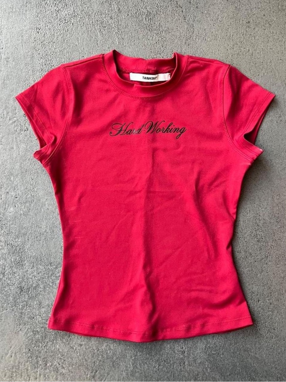 Tank Air Hard Working Red Baby Tee S